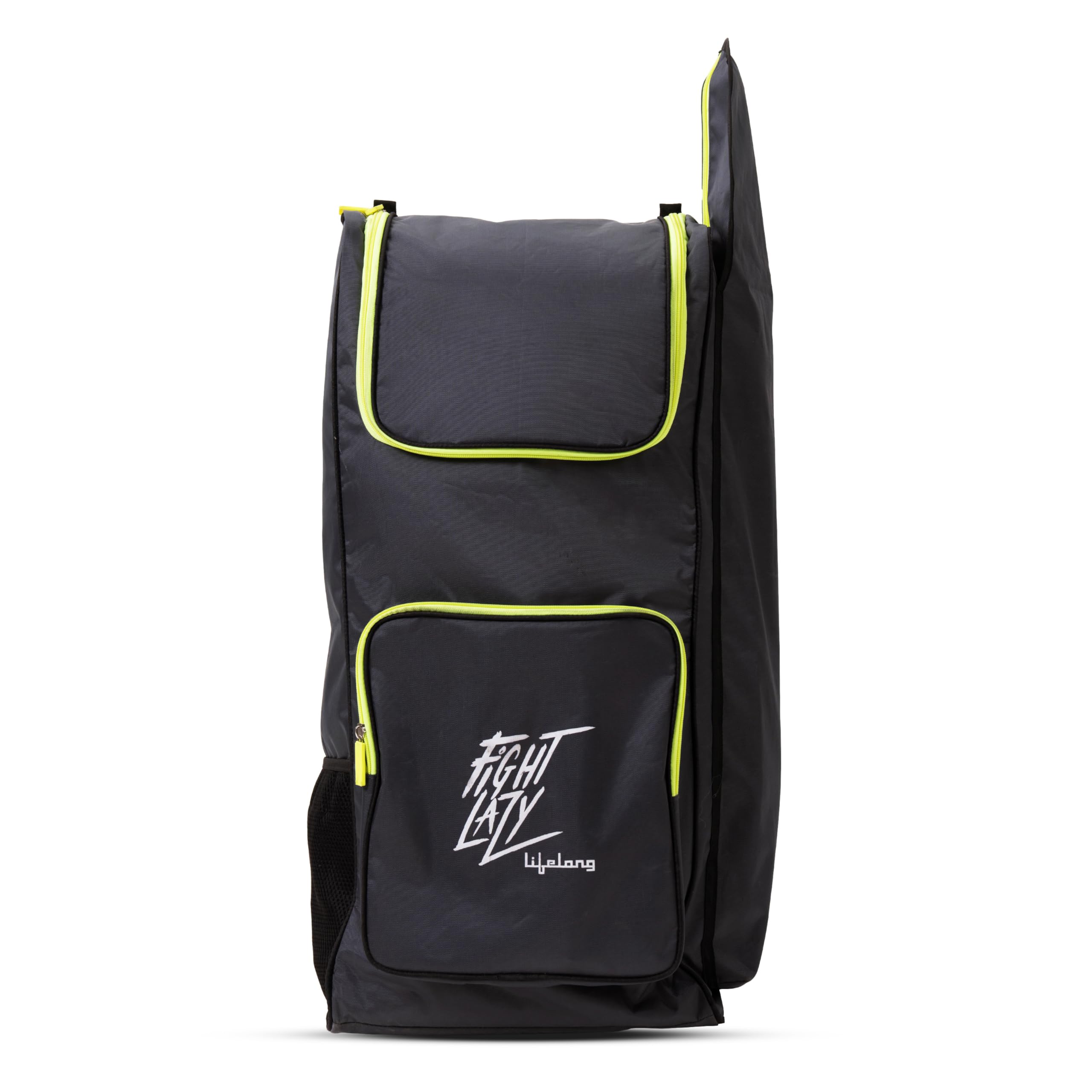 Lifelong Cricket Kit Bag | Dedicated Bat Pocket | Durable Polyester Construction | Adjustable Shoulder Straps | Water-Resistant Design | Stylish Cricket Bag for Cricketers (Grey)