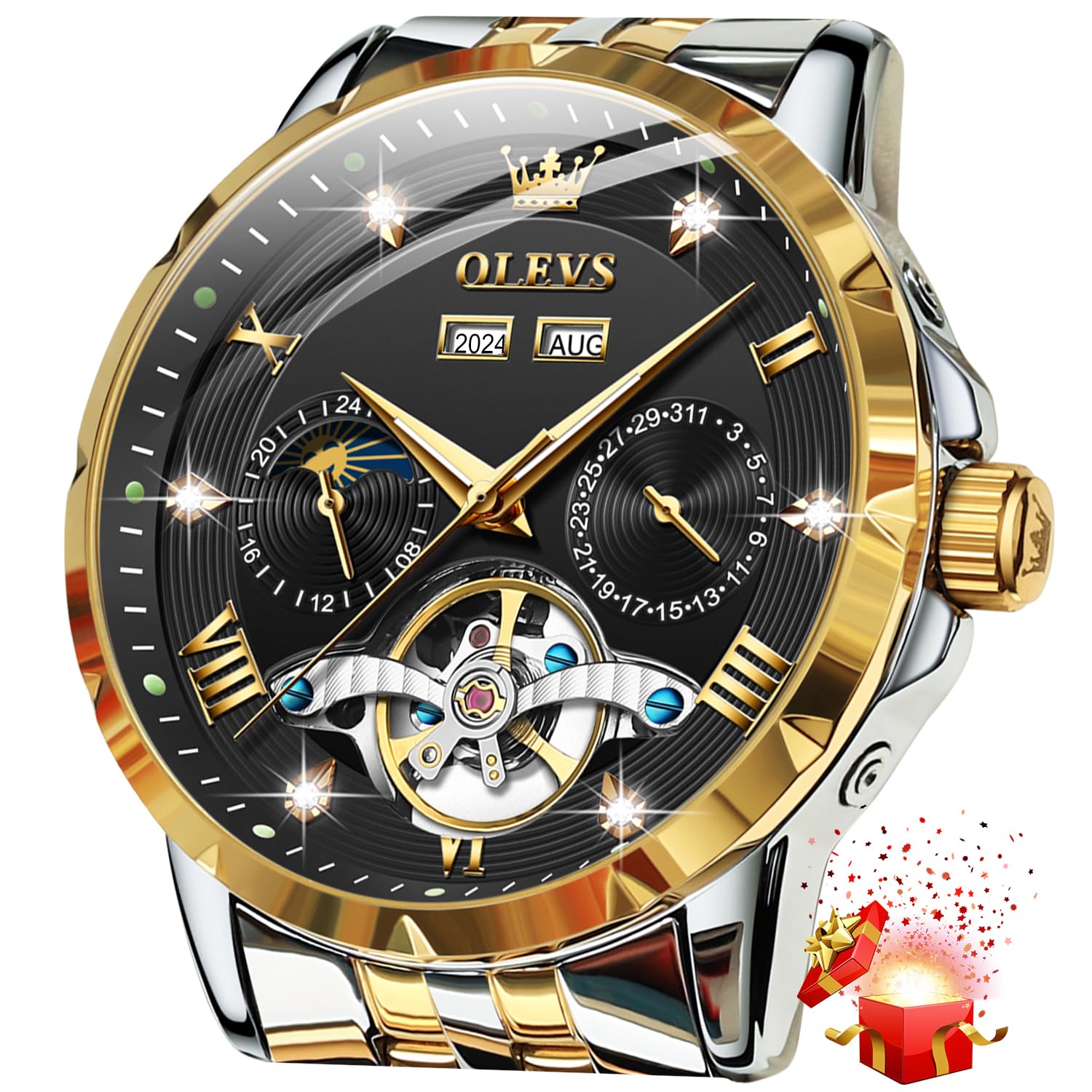 OLEVS Skeleton Tourbillon