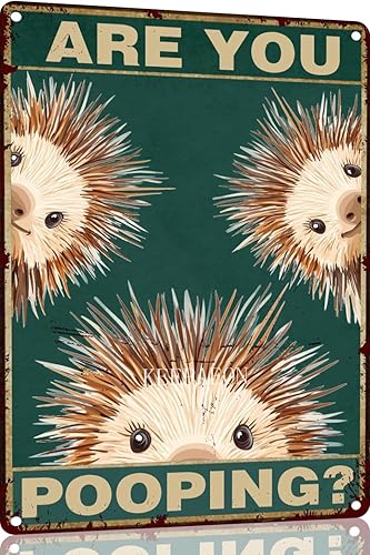 Miniatura 8 de Porcupine 12x8 Inch Metal Sign Your Butt Napkins My Lady Bathroom Decor for Women Bat Wall Decor Funny Guest Bathroom Wall Art Toilet Paper Wall Art
