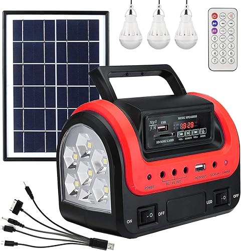Miniatura 1 de Generador solar  Generador portátil con panel solar, generador de energía solar portátil con linterna, generador de emergencia alimentado por