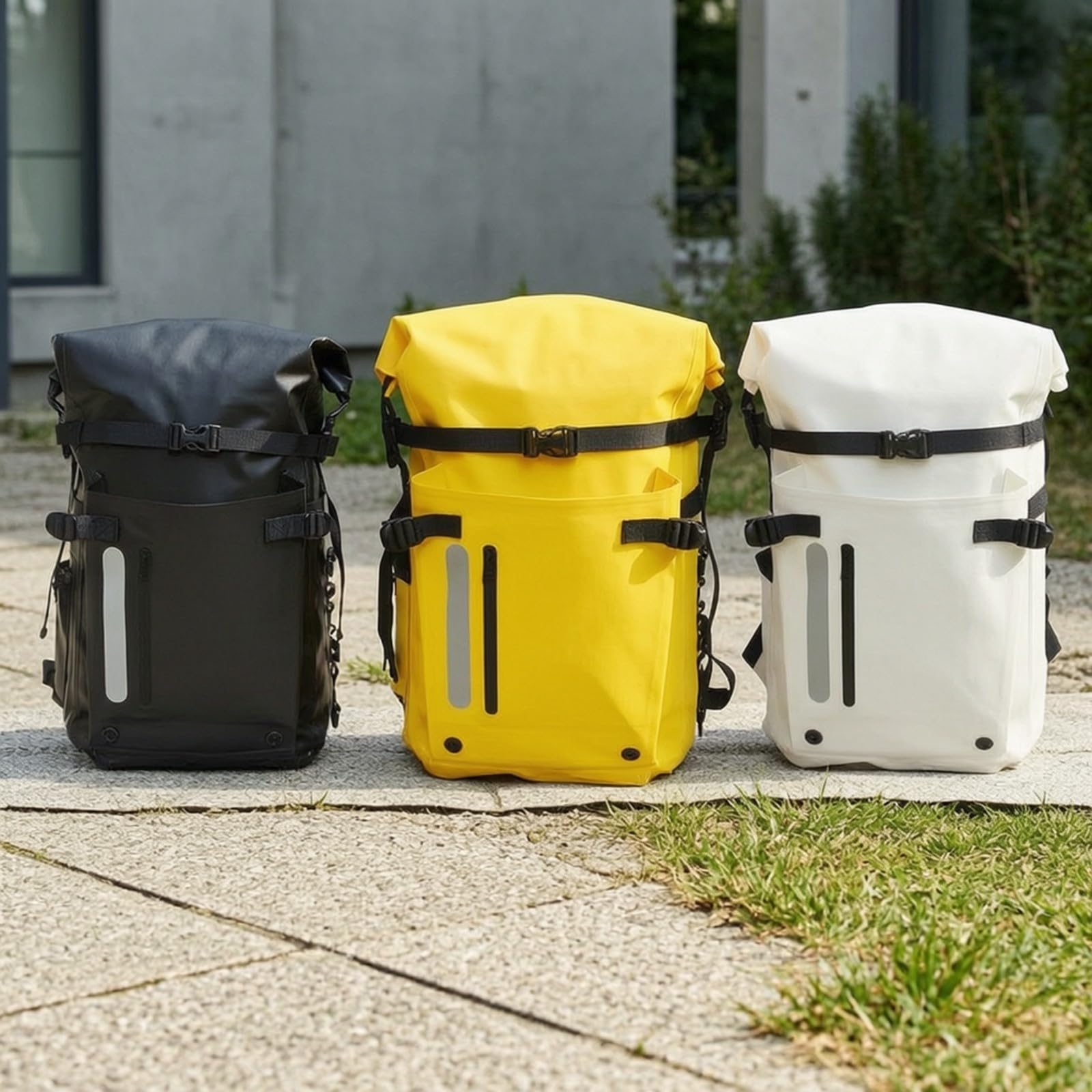 LOVIVER Mochila Impermeable Buceo Table Bolsa con Tapa Enrollable Bolsa Impermeable para Viajes Activos, Amarillo, 30L