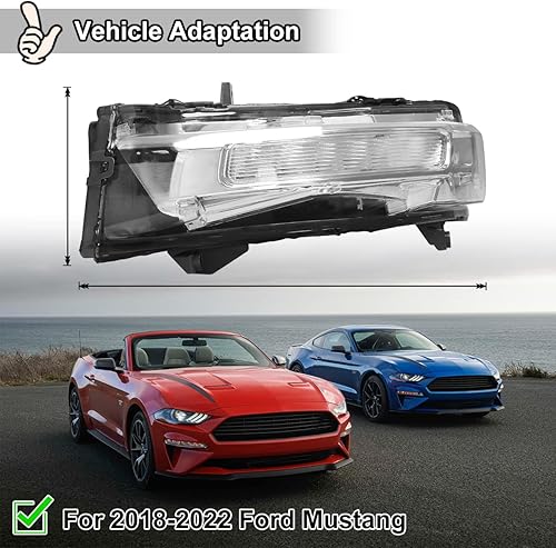 Miniatura 4 de Nixon Offroad Juego de luces antiniebla de coche para Ford Mustang 2018 2019 2020 2021 2022 Juego de faros antiniebla de conducción de repuesto de