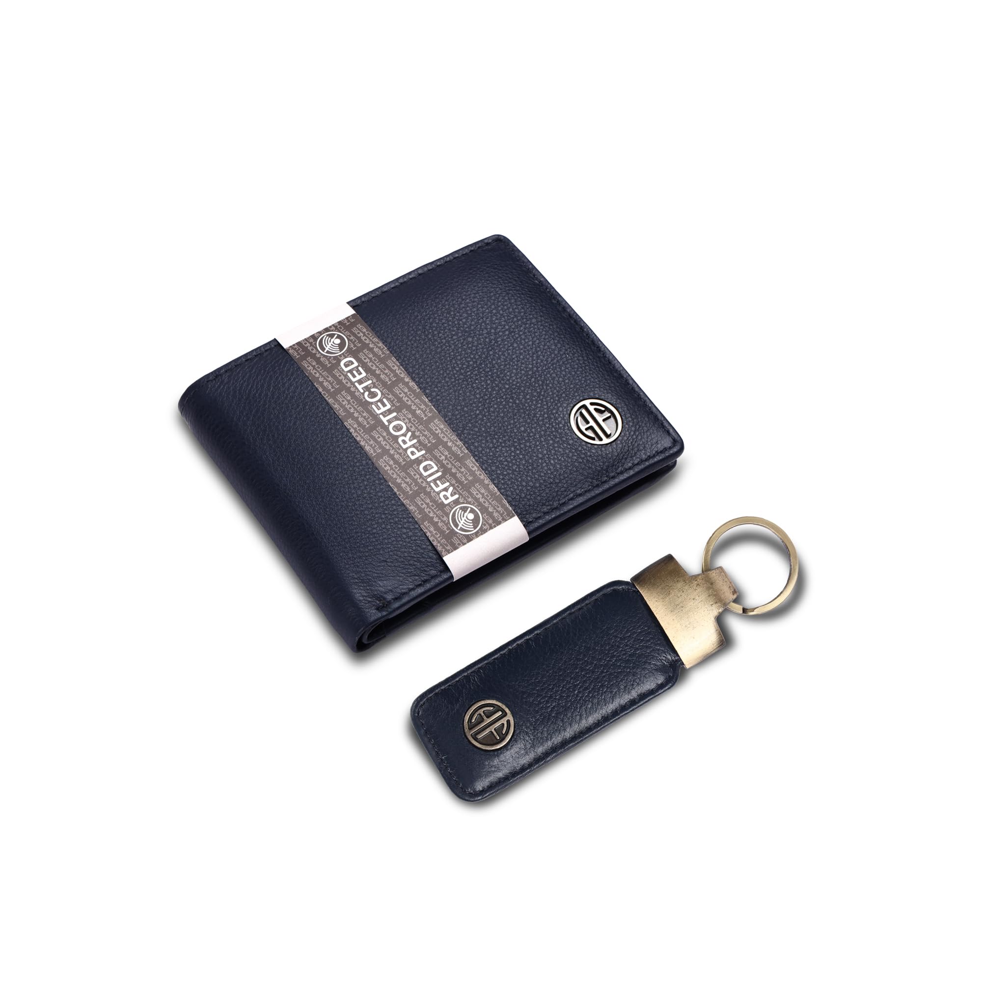 HAMMONDS FLYCATCHERGift for Men Combo - Genuine Leather Wallet Keyring Combo - Wallet for Men Leather Original - Birthday Special & Unique Gift Ideas for Husband, Boyfriend, Teachers, Father