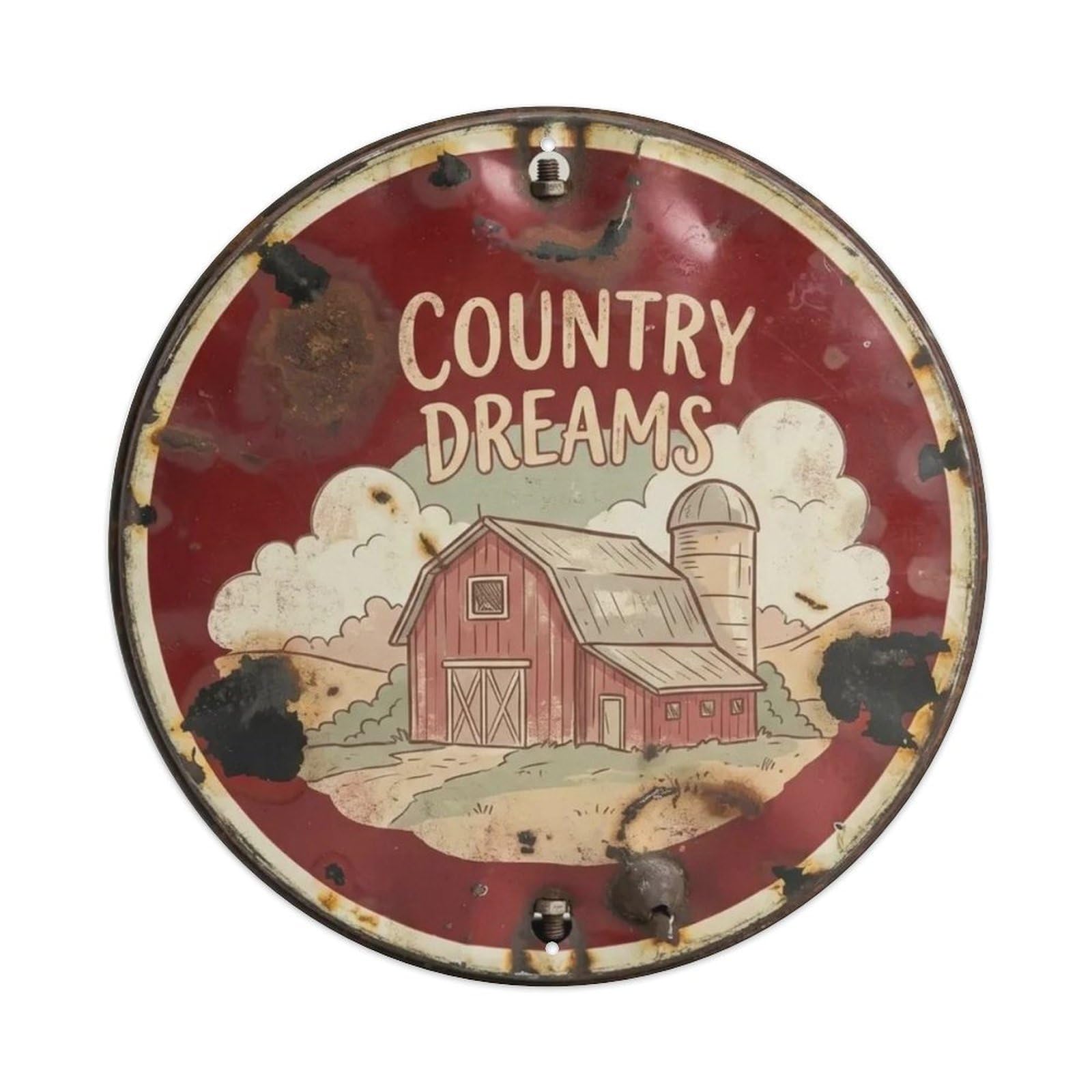 Retro Farm. Metal Tin Sign Plaque