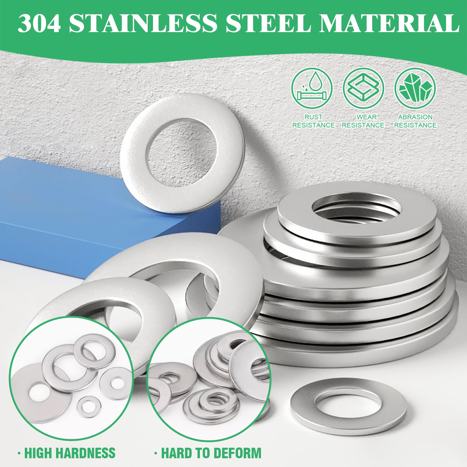 Yauhar 840Pcs 18 Sizes Pop Rivets Assortment Kit with Backup Washers - Image 4