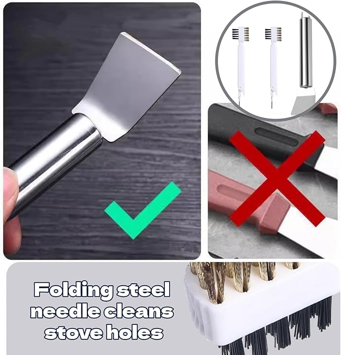 Kit de herramientas para limpieza de estufas 3 piezas miniatura 3