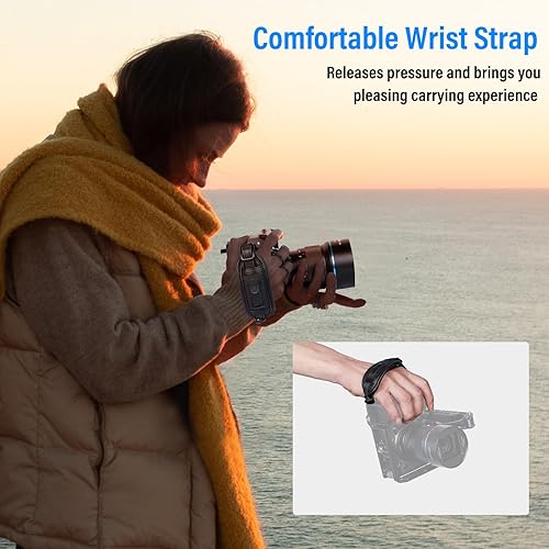 Miniatura 7 de SIRUI X-H2 X-H2S - Jaula para cámara con correa para muñeca, carcasa de aluminio para FUJIFILM X-H2X-H2S con riel NATO, placa QR para Arca, zapata