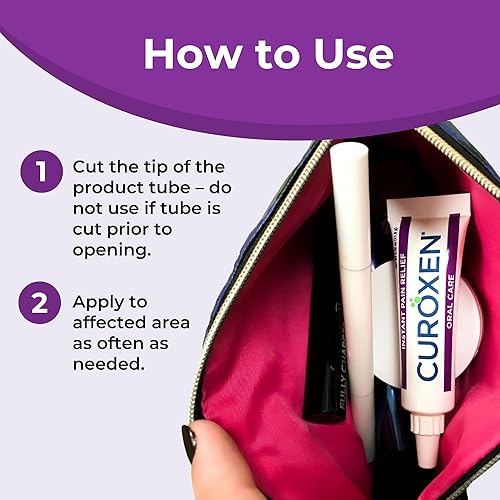 Miniatura 7 de CUROXEN Gel para dolor en la boca, alivio natural para las llagas internas de la boca con aceite de oliva, caléndula y clavo de olor, 0.42 onzas