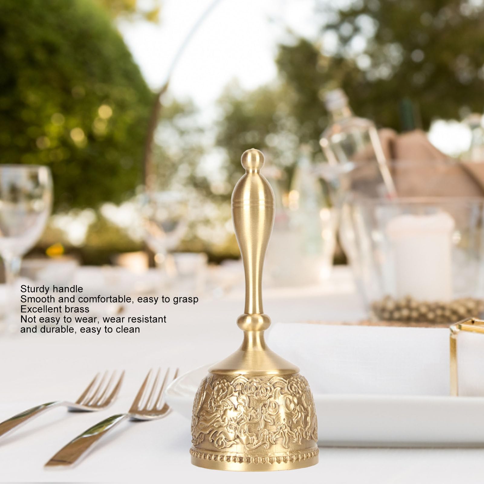 Solid Bell Dinner Bell Super Loud Solid Brass Hand Call Bell, Hand Service ...