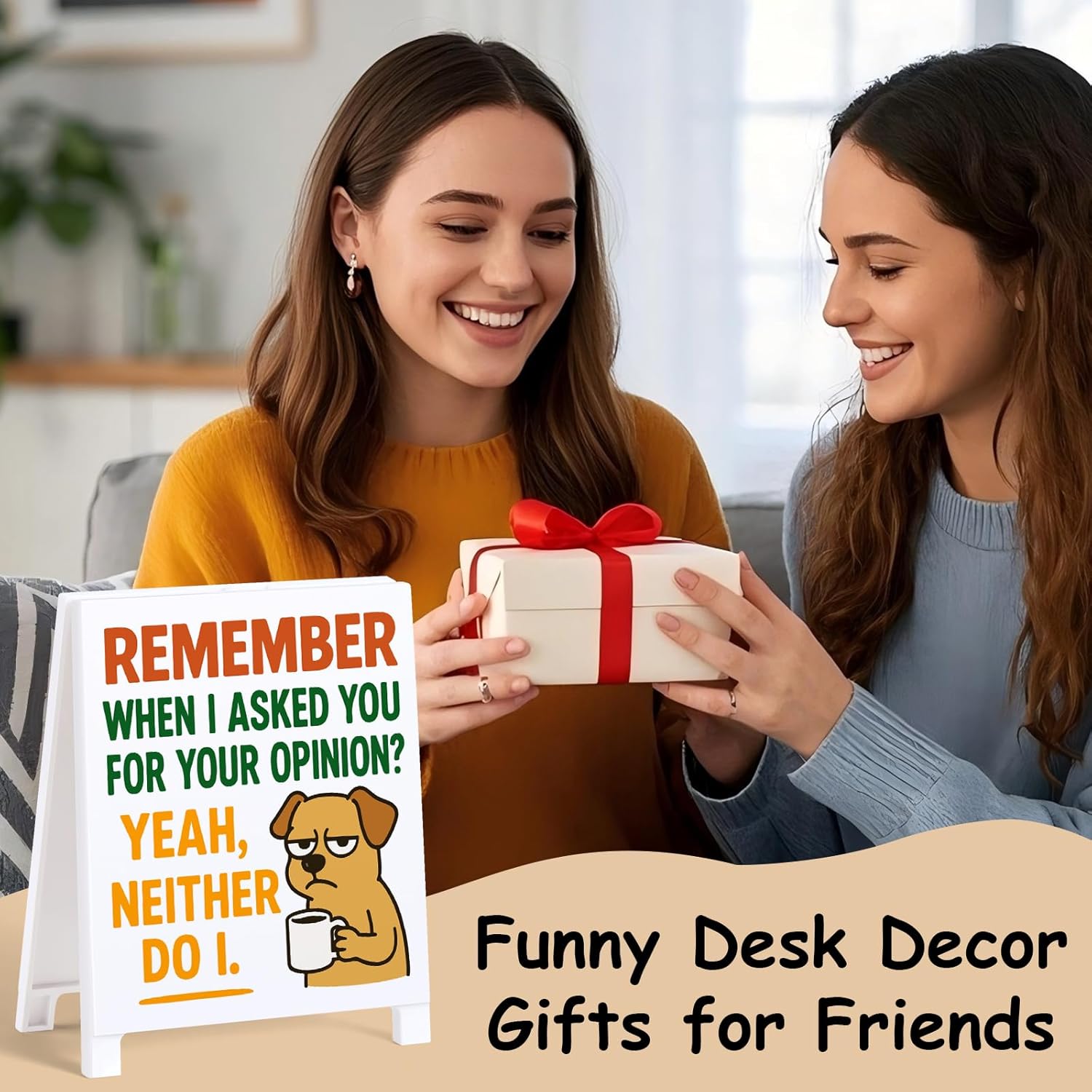 Funny Office Decor Coworker Gifts Satirical Desk Decor Funny Desk Signs Team Gag Gifts for Employees Boss Sarcastic Office Desktop Decorations Supplies Remember When I Asked You For Your Opinion - Image 6