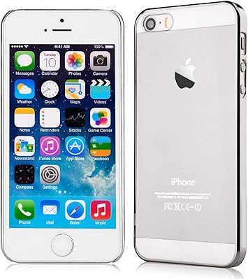 Amazon Devia Iphone Se Iphone 5s Iphone 5 ケース クリア ハードカバー シンプル Pc素材 フレーム メッキ加工 耐衝撃 軽量 超薄型 おしゃれ かわいい 脱着簡単 シルバー ケース カバー 通販