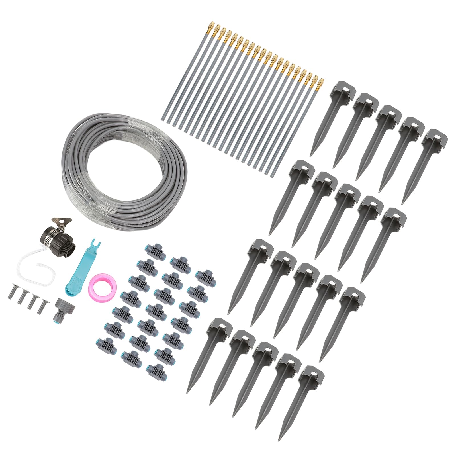 di nebulizzazione per irrigazione da giardino Kit di irrigazione per irrigazione in PE in lega di alluminio a lunga durata Prato per piante in serra