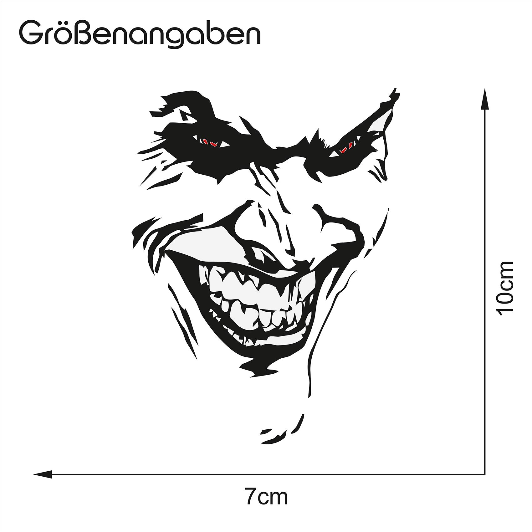 Finest Folia Joker, adesivo per auto, 10 x 7 cm, scritta Why so serious, pellicola decorativa, autobus, caravan, accessorio (nero lucido, K059 Joker)