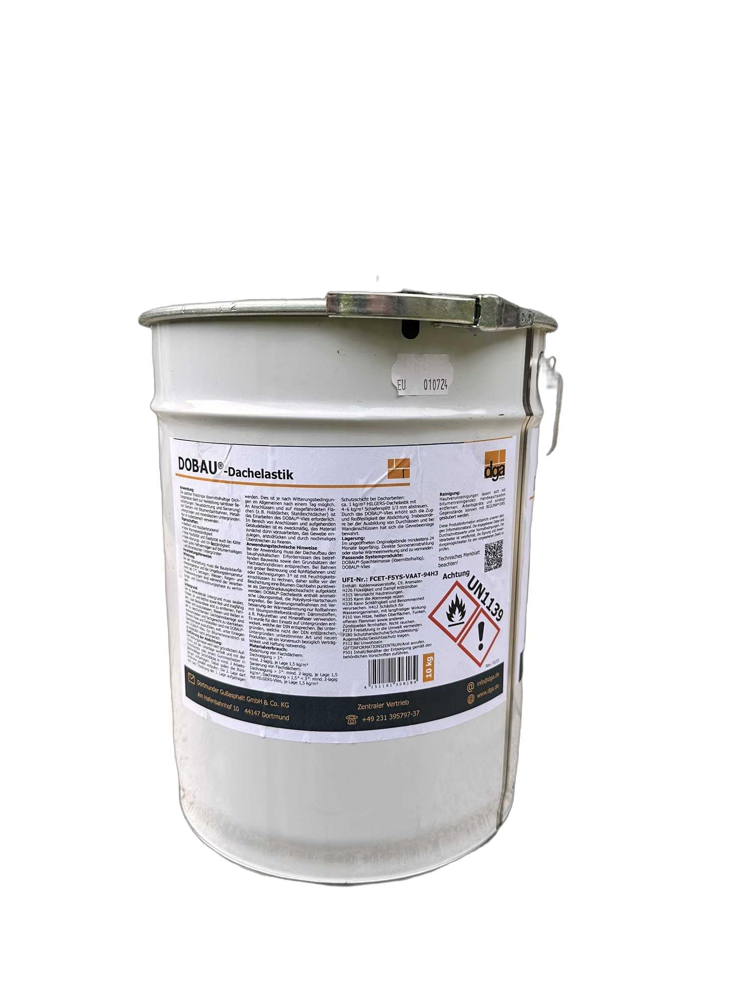 Dachelastik - Elastische Flüssigfolie auf Basis von Polymerbitumen (5, Kilogramm) Schwarz