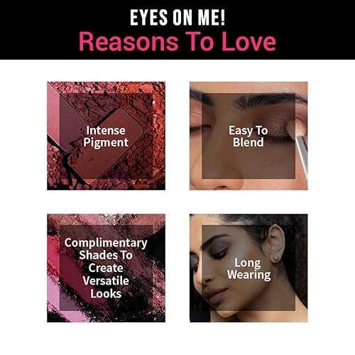 Miniatura 3 de Nykaa Cosmetics Eyes On Me - Paleta de sombras de ojos 10 en 1, Sundowner Stunner, 1 unidad, maquillaje de ojos con pigmento intenso, sombra de ojos