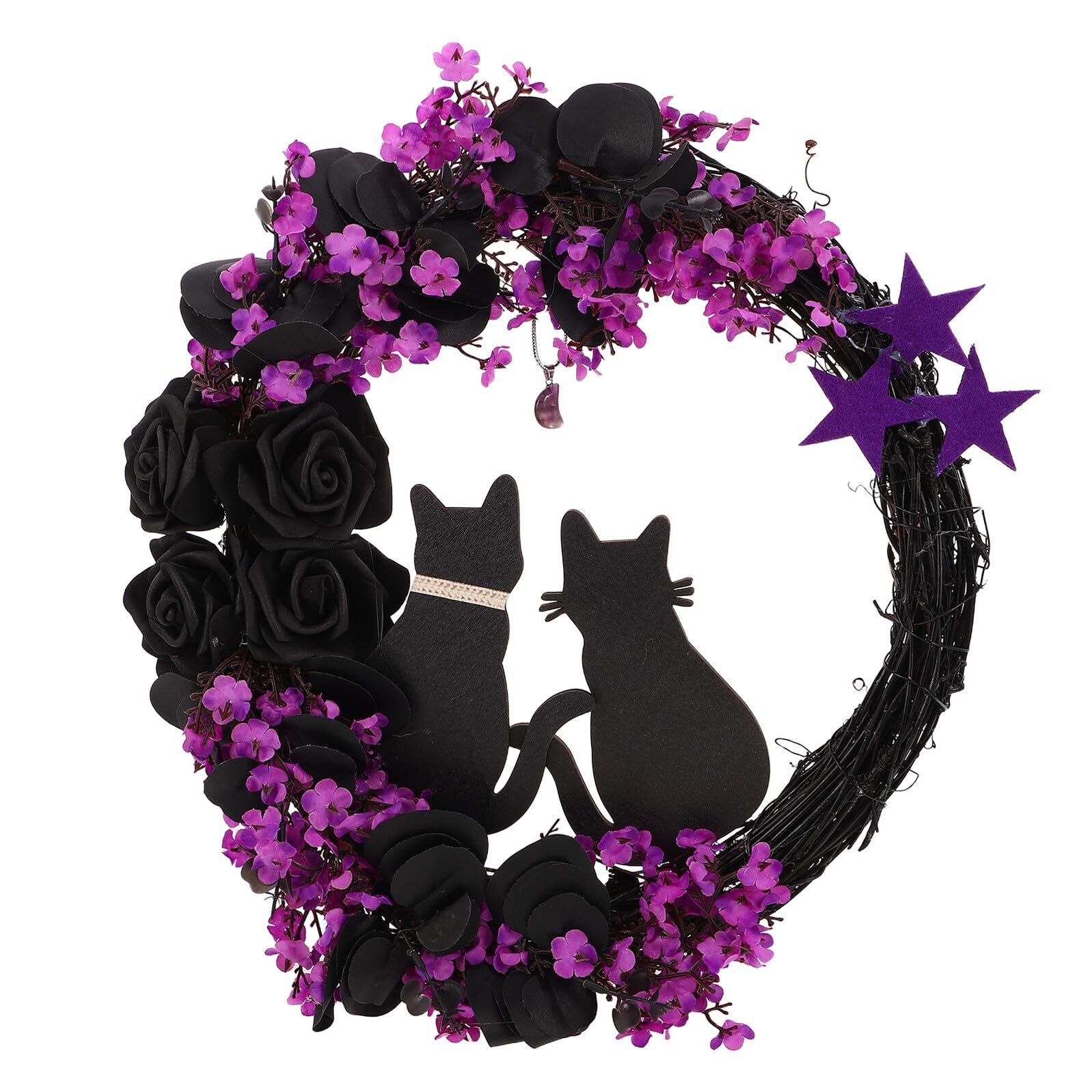 Couronne Chat Noir Halloween artificielle aux détails réalistes
