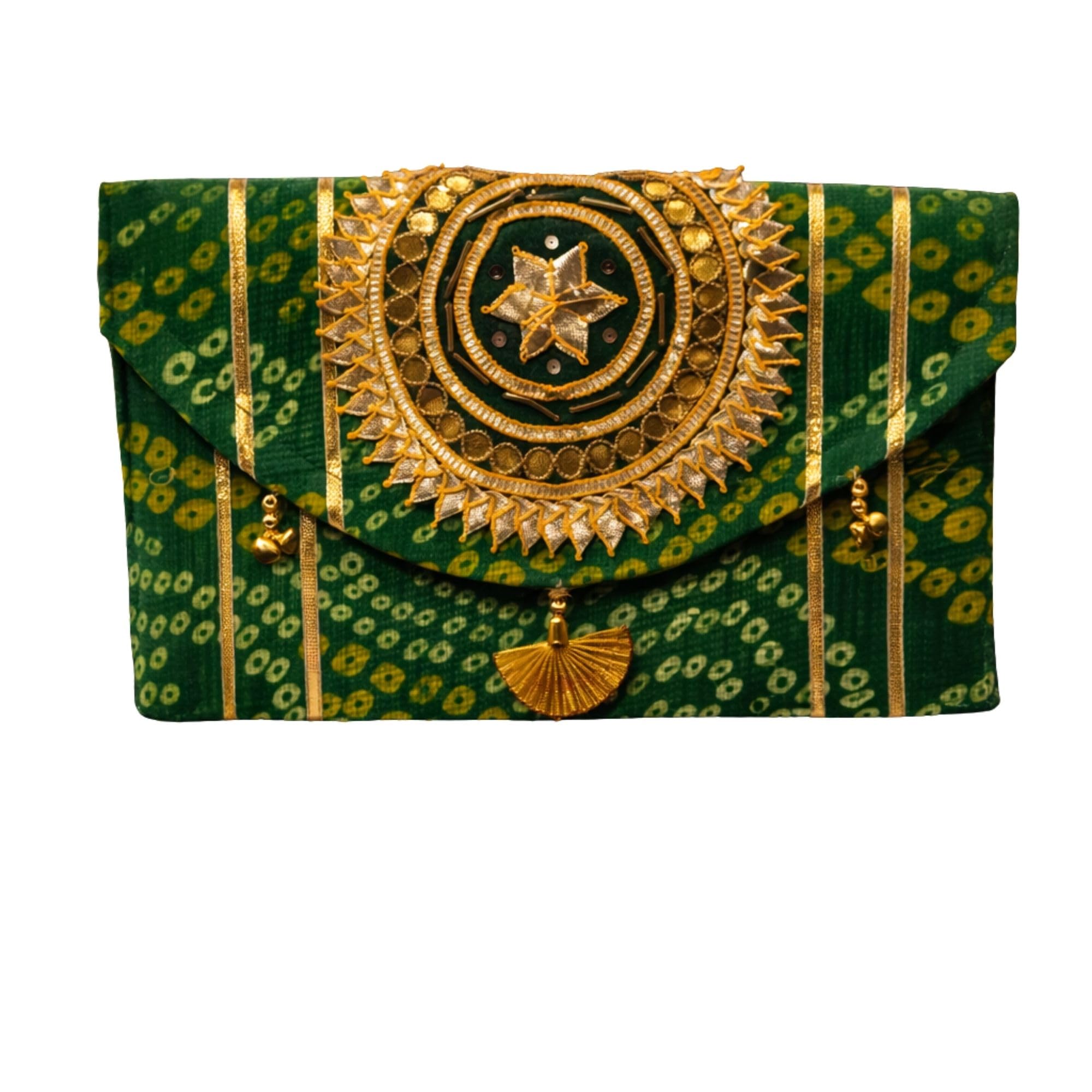 Bandhani Embroidered Clutch-image-20