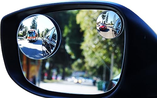 Miniatura 9 de Espejos de punto ciego "Superfan" para automóviles de Safe View Company – Vidrio convexo real para una visión amplia y clara – Cambios de carril más