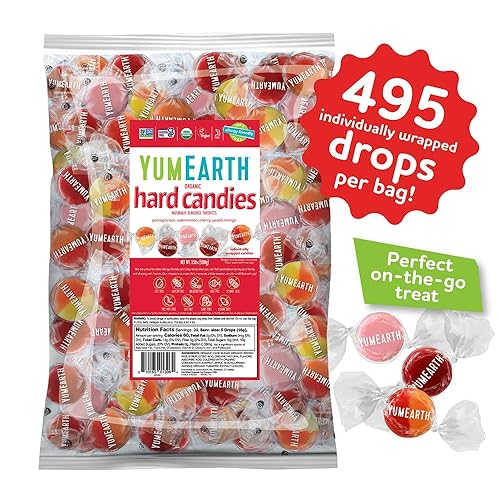 Miniatura 3 de YumEarth Paquete variado de gotas de frutas orgánicas, caramelos duros naturales con sabor a frutas, dulces de frutas para niños, aptos para