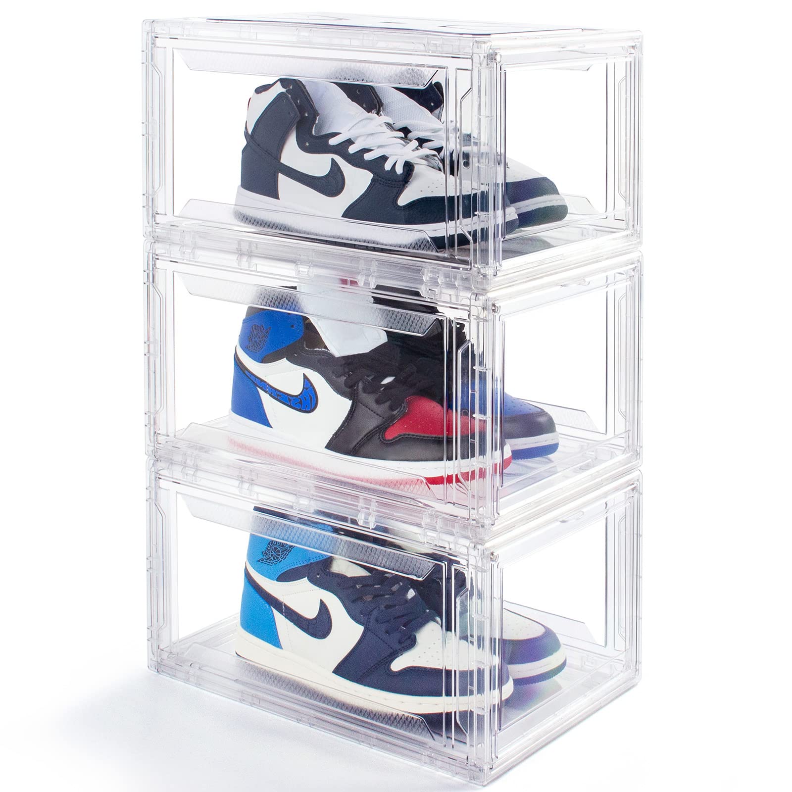 Buy TABINBOX Clear Plastic Shoe Boxes, Stackable Shoe Cases, Clear