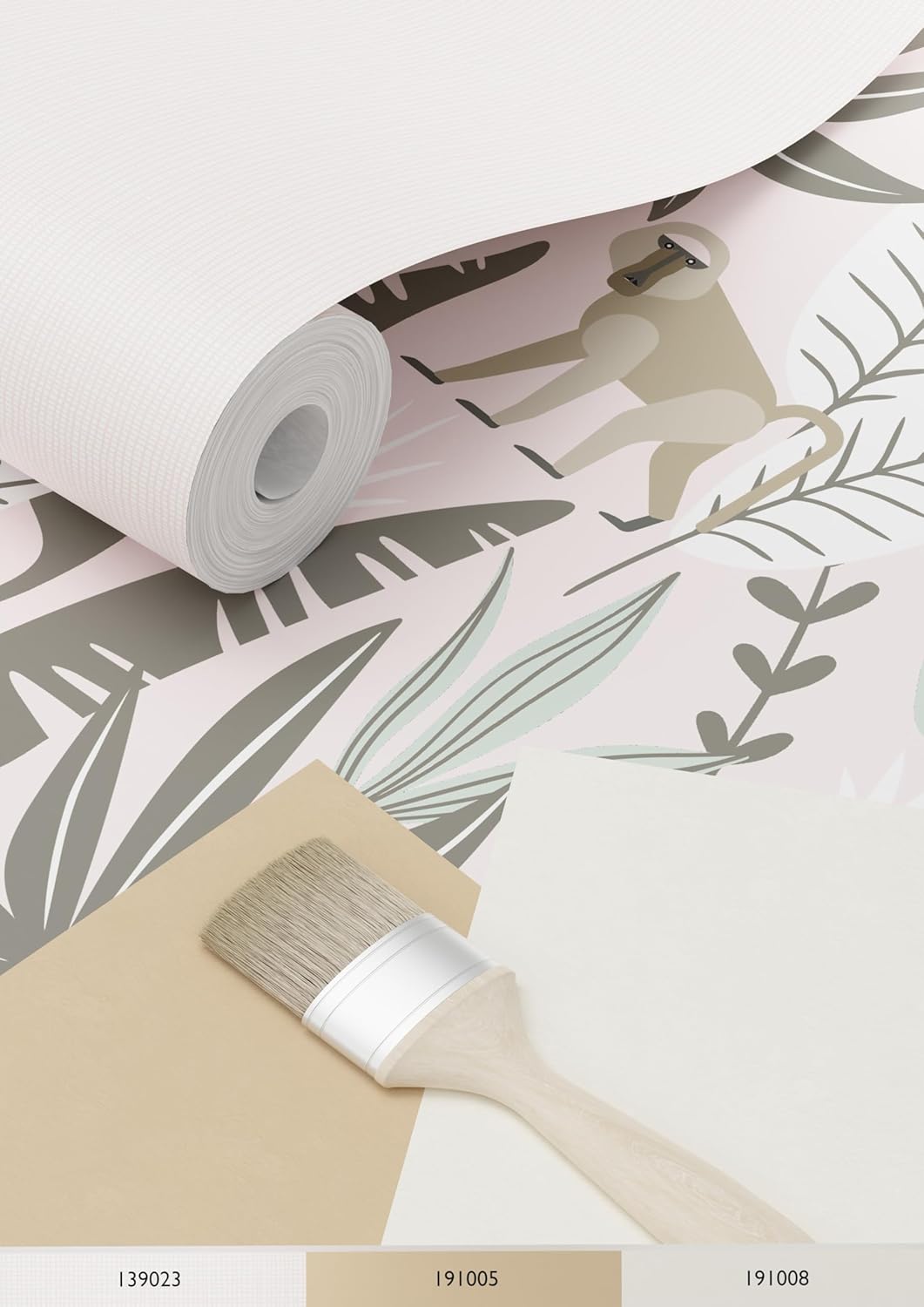 Wallpaper Monkeys Soft Pink and Mint Green - 139072 - from ESTAhome