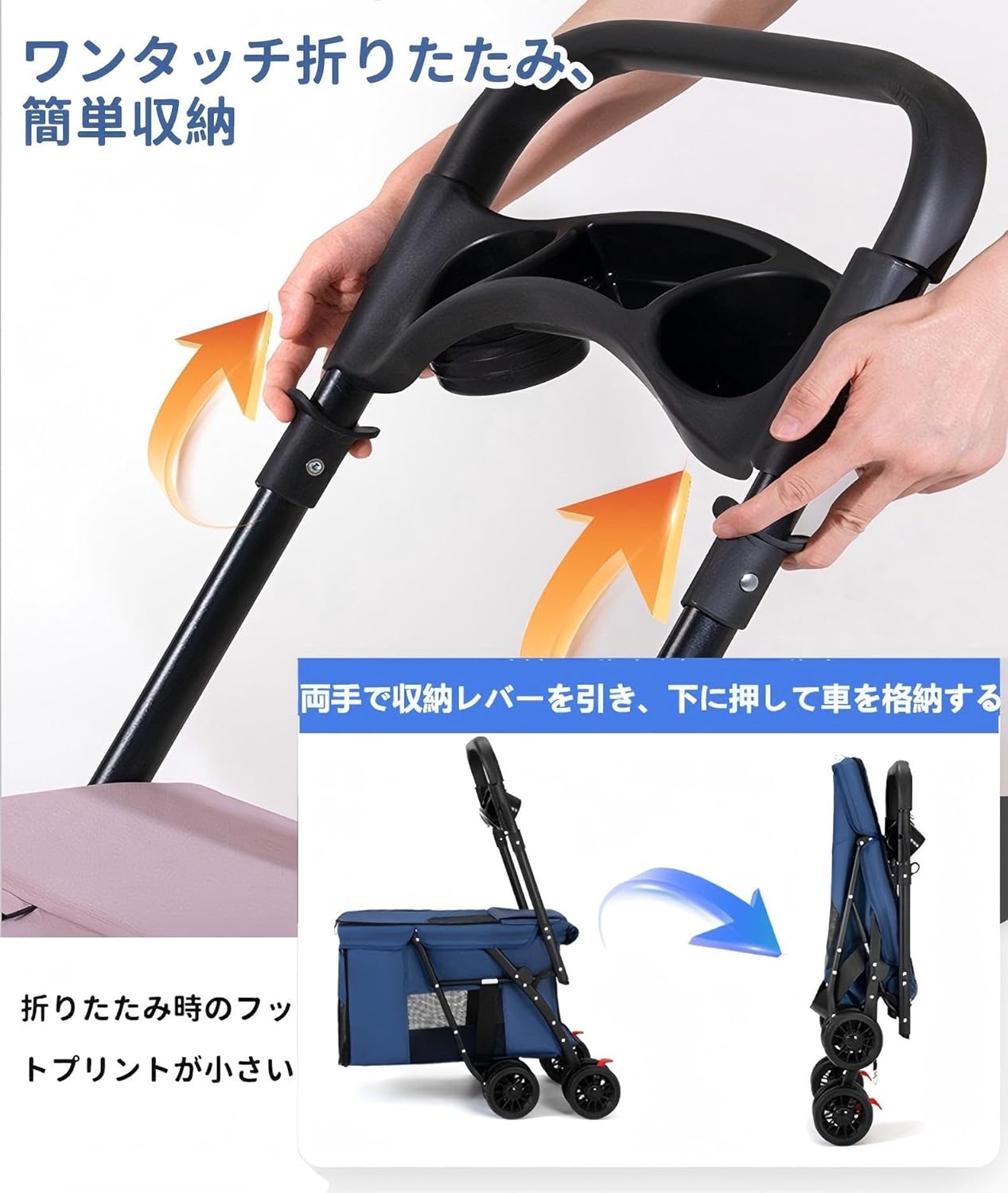 KIKIIペットカート 犬用ベビーカー 猫バギー ペットカート