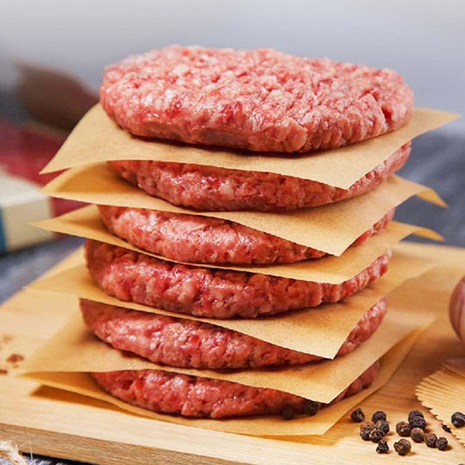 200Pcs Nonstick Parchment Paper for Food Wrapping Burger Patties Corn Tortillas Cooking Sheets Easy Release Parchment Paper Air Fryers Microwaves