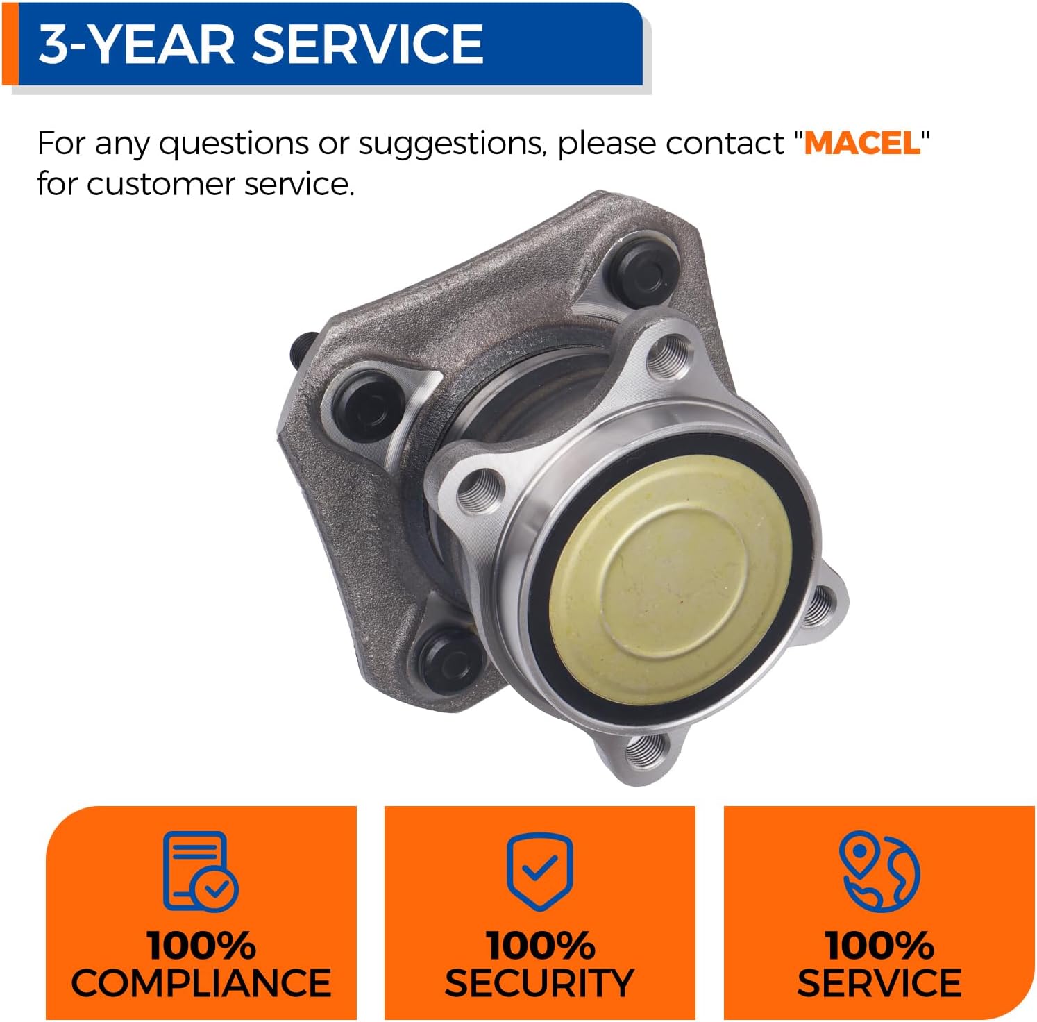 PAROD 512385 Rear Wheel Hub&Bearing Assembly Fit for Nissan Sentra 2007-2012 2.0L L4 No ABS