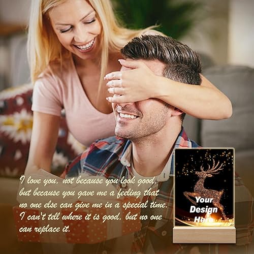 Miniatura 3 de Luz nocturna personalizada con foto Lámpara de noche personalizada Luz nocturna personalizada con texto de fotos