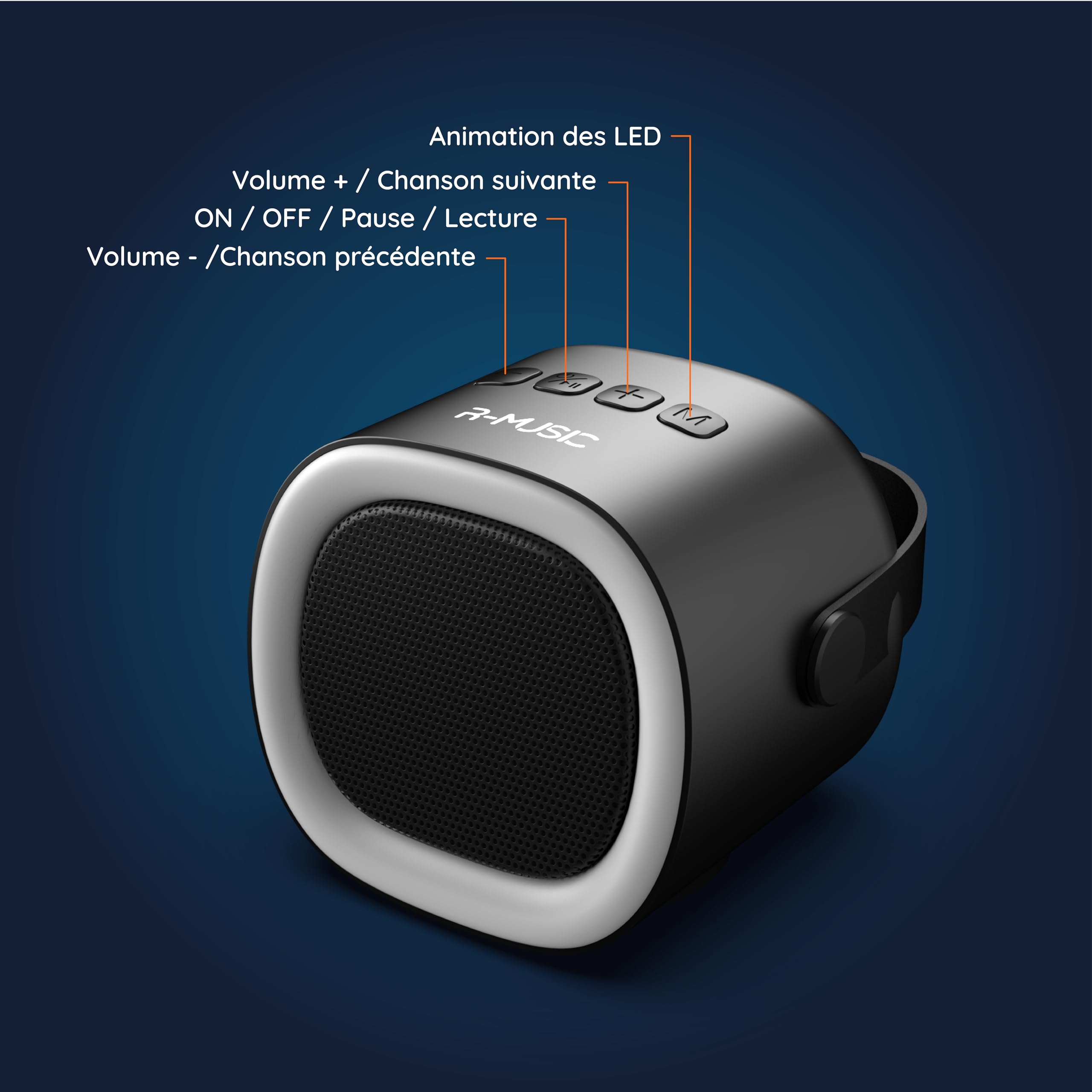 R-MUSIC Karaduo - Kompletny zestaw do karaoke, 2 bezprzewodowe mikrofony karaoke + bezprzewodowy przenośny głośnik RGB - Bluetooth 5.0, port AUX i port Micro SD - 5 efektów deformacji głosu + 3 tryby