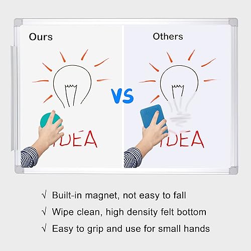 Miniatura 10 de IHPUKIDI - Mini borradores de borrado en seco, paquete de 48 borradores magnéticos para pizarra blanca, limpiador de pizarra para niños y
