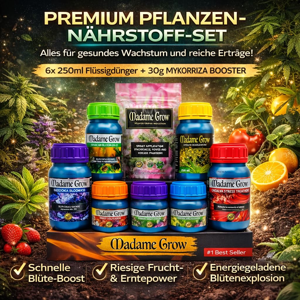 MADAME GROW Kit Premium 7PACK - Tutti i bisogni per la Coltivazione della Marijuana - Ottieni Uno Sconto del 40% - Risultati Professionali