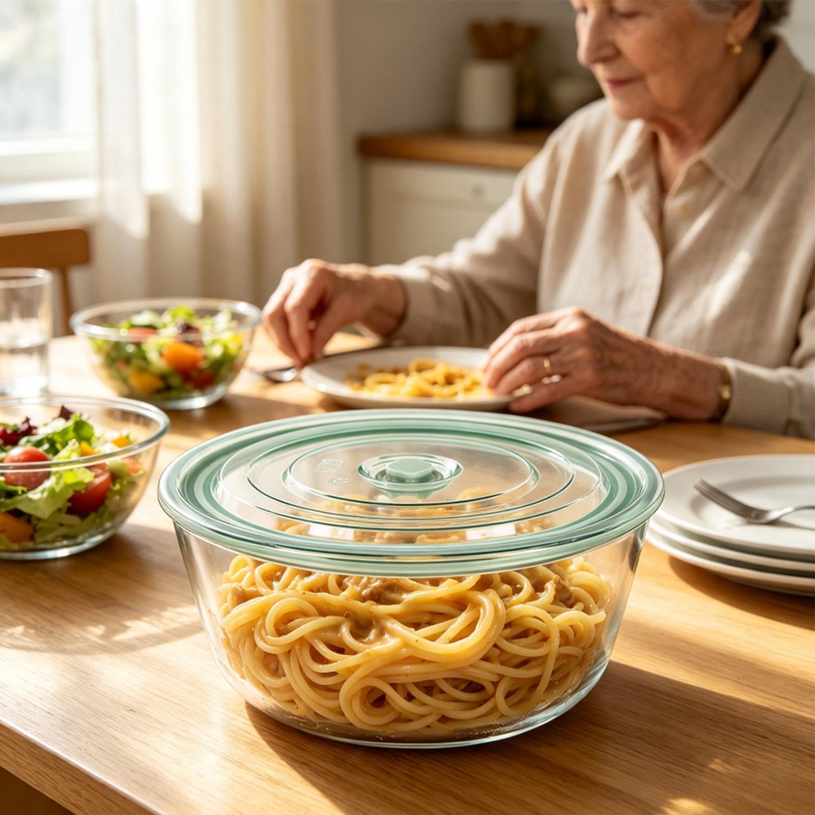 Trifle Bowl - Cuenco de vidrio transparente para servir ensalada de frutas