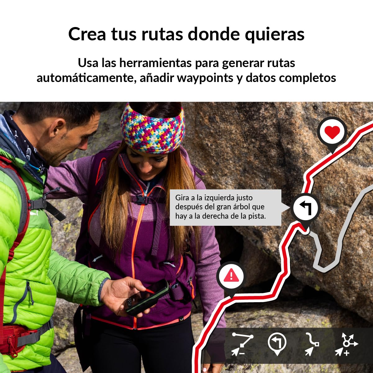 TwoNav Aventura 2 Plus (32 GB) + MicroSD (128 GB) + Mapa Completo España IGN Topo 1:25.000 Instalado, GPS de Mano con Pantalla Amplia 3.7 Pulgadas, Botones y Joystick para montaña, Alpinismo