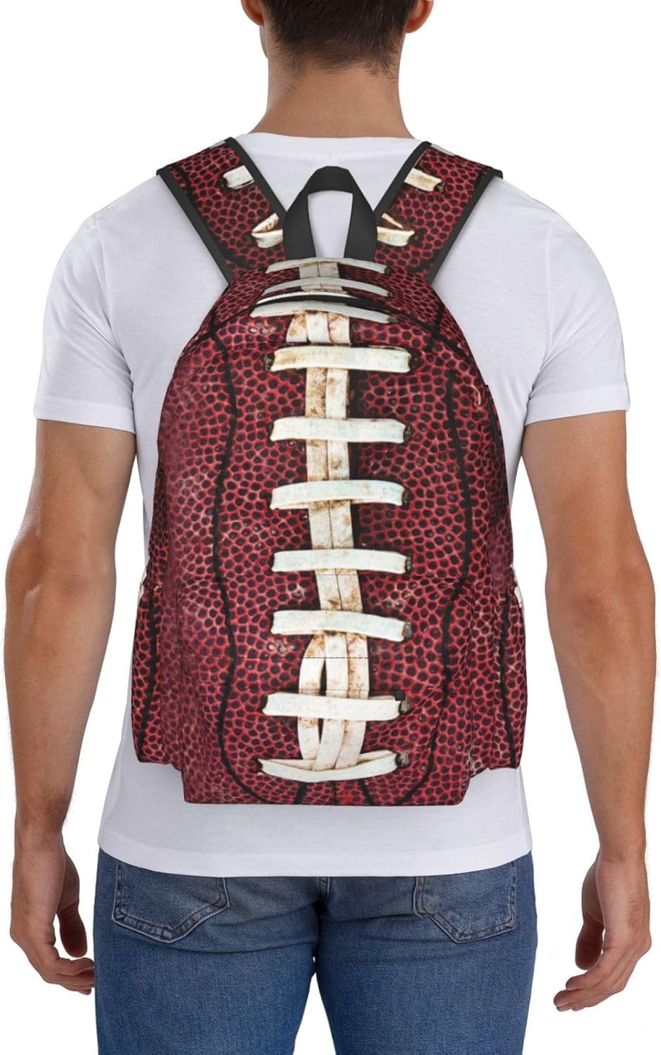 Football Backpack School Bag Lightweight Bookbag Laptop Travel Daypack For Kids Girls Boys Teens - Image 5