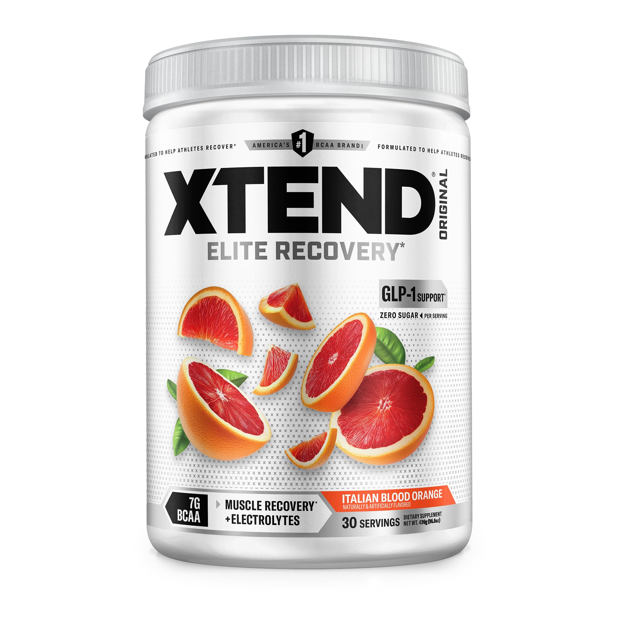 Xtend Original BCAA Powder with Zero Sugar, Italian Blood Orange, 30 Serv