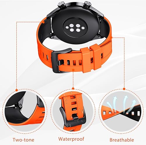 Miniatura 43 de ANCOOL Correa de reloj Garmin Venu 3/Venu 2/Forerunner 265 Band/Vivoactive 4 Band 0.866 in Silicona Watch Band para Forerunner 255