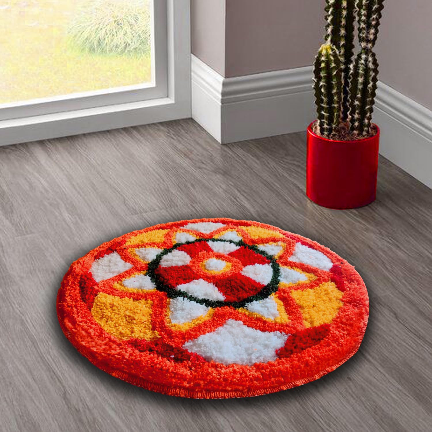 StromX Super Soft Microfiber Rangoli for Floor Mat/Bedroom/Living Room/Floor Mat/Kitchen Rangoli Home/Modern Rangoli Size (24 x 24 Inches), Multi Design2 (B0D2L42DYD) Amazon Price History, Amazon Price Tracker