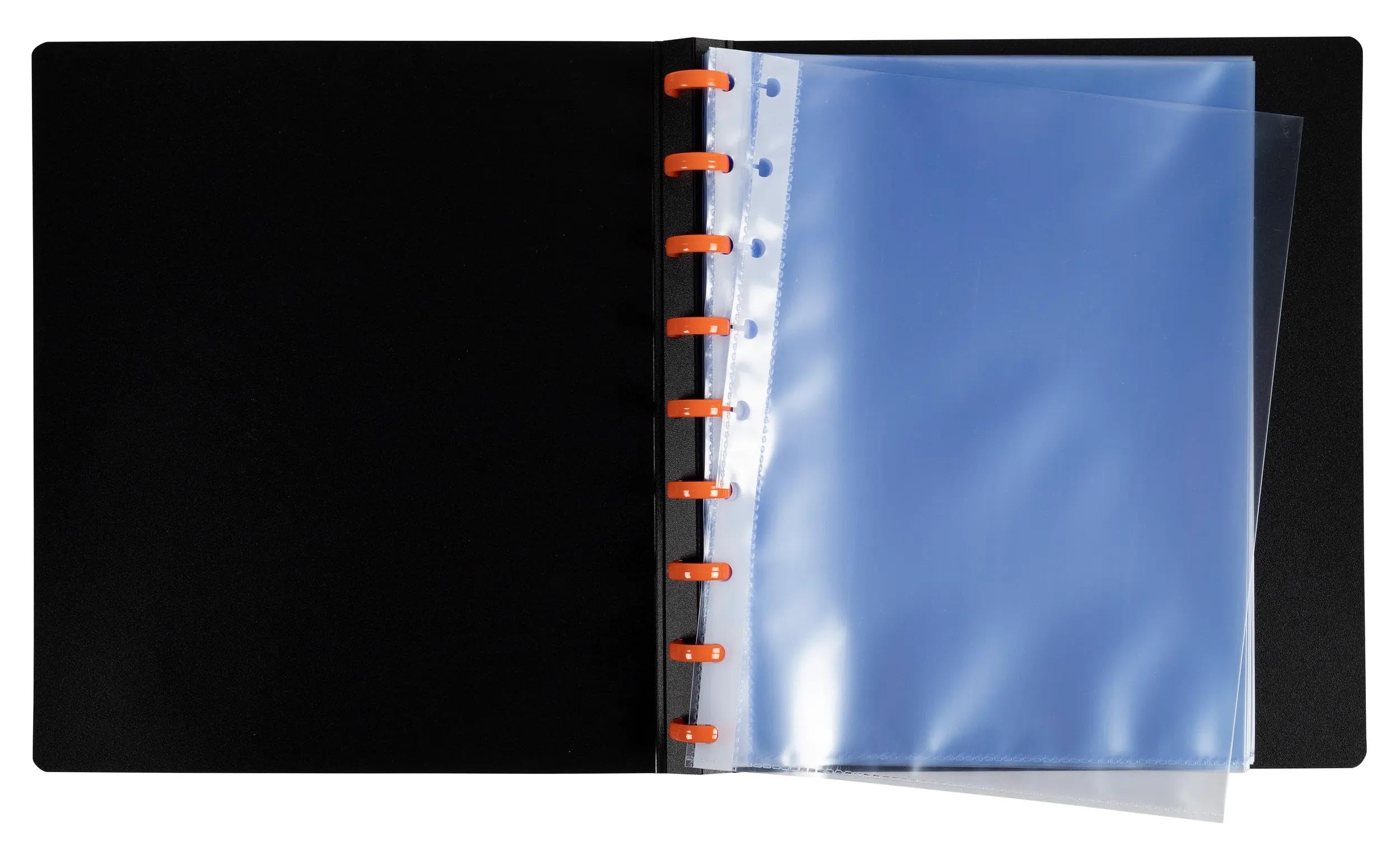 Exacompta 86034E 6er Pack Kunststoff-Sichtmappe Exactive 30 Fächer mit herausnehmbaren Hüllen und 5 vollfarbigen Registern DIN A5 ideal für Büro und Schule schwarz