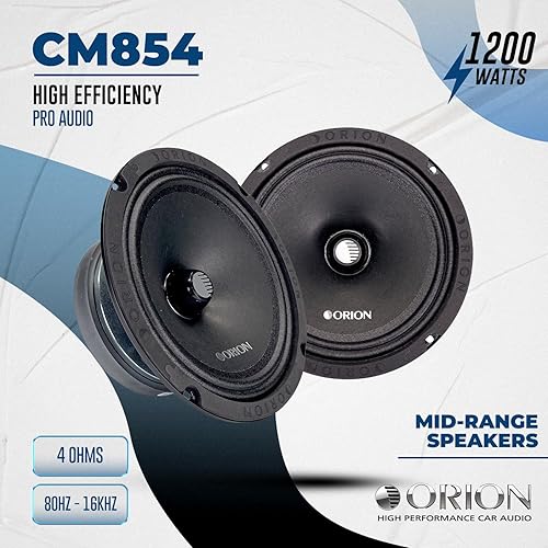 Miniatura 21 de ORION Cobalt CM654 - Altavoces tipo bala de alta eficiencia de 6.5 pulgadas de rango medio, 1000 W de potencia máxima, 250 W RMS, 4 ohmios, bobina