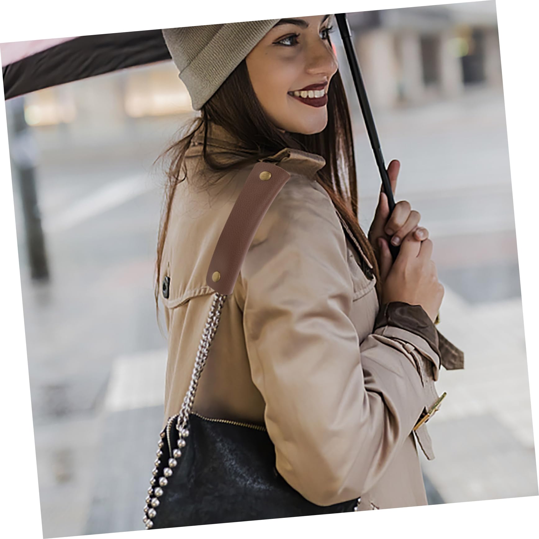 VALICLUD 20piezas Fundas para Asas De Equipaje Fundas De Cuero PU para Maletas y Bolsos De Viaje Cubre Asas De Equipaje Accesorios De Viaje Prácticos y Duraderos