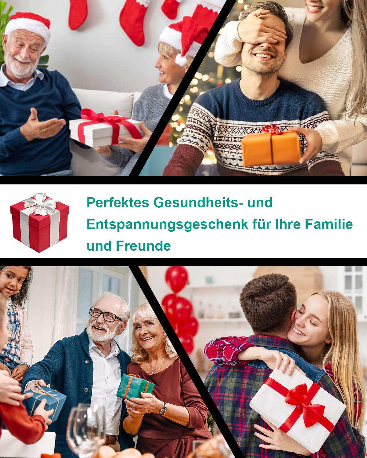 LAOBEN Masseur de pieds shiatsu chauffant, massage des tissus profonds, muscles relaxants des jambes, masseur des pieds et des mollets avec rouleaux de massage, cadeaux pour maman, papa, etc