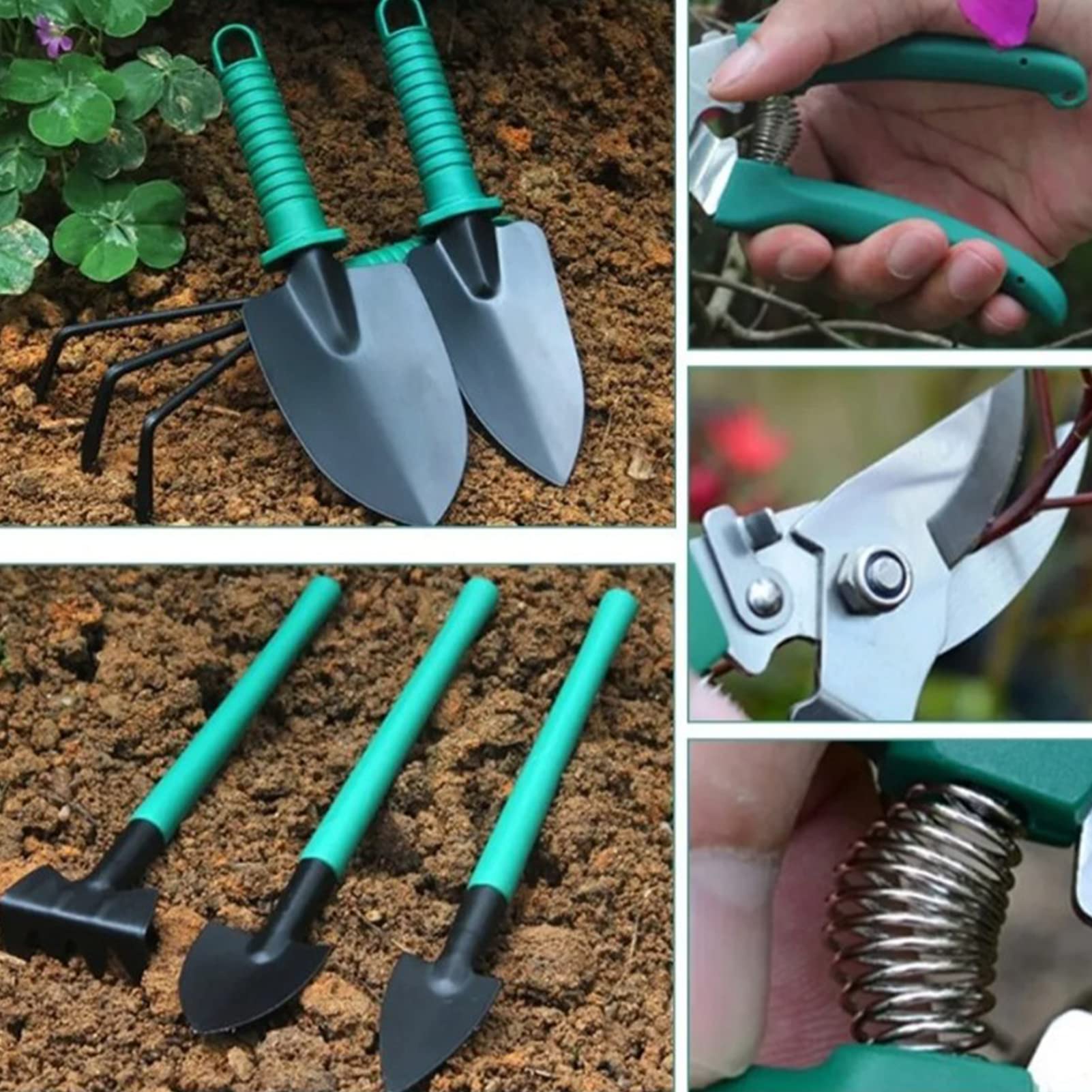 10 Piezas Conjunto de Herramientas de Jardín, Hierro Excelente Artesanía Práctico Conjunto de Herramientas de Jardín, Regalos de Mujer de Alta Resistencia con Caja de Almacenamiento, para Mujer