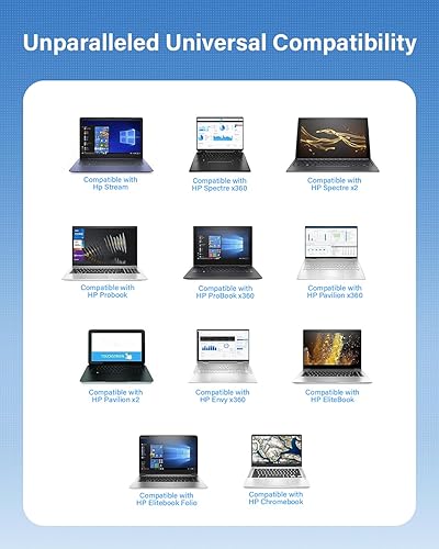 Miniatura 5 de Cargador compatible con computadora portátil HP 65W 45W Smart Blue Tip 0.177 in Compatible con HP Pavilion x360 14/15/17, Envy 13/15, EliteBook