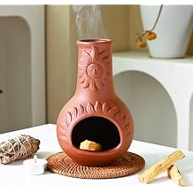 Palo Santo Holder, Ceramic Incense Burner for Wood Sticks, Sage, Cones, Mini Chimenea Incense Dish, Sage Holder for Meditation Decor