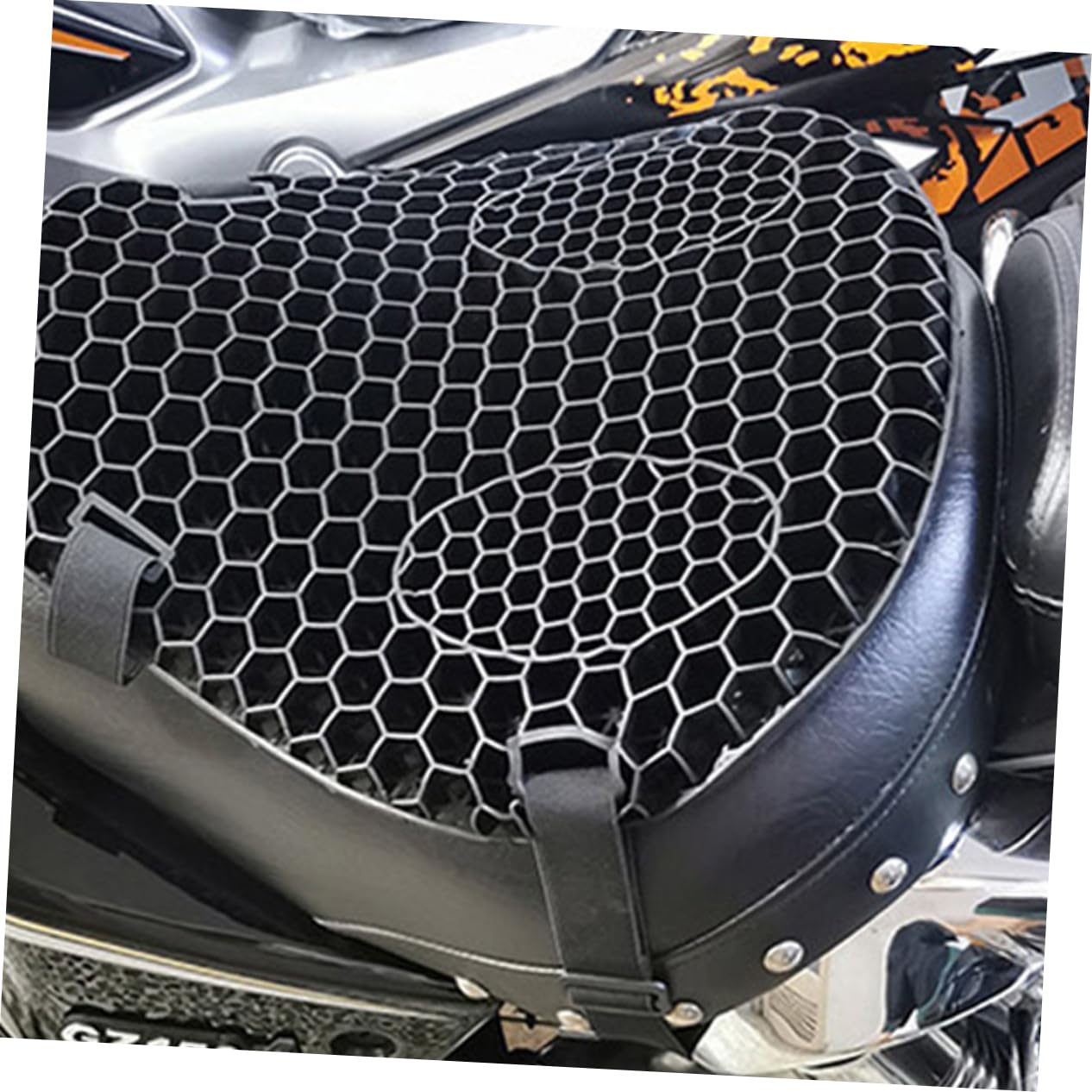 Gatuida Cojín de Gel y Funda de Felpa para Asiento de Motocicleta Negro, Absorción de Impactos y Aislamiento Térmico, Adecuado para Viajes Cómodos y Seguros
