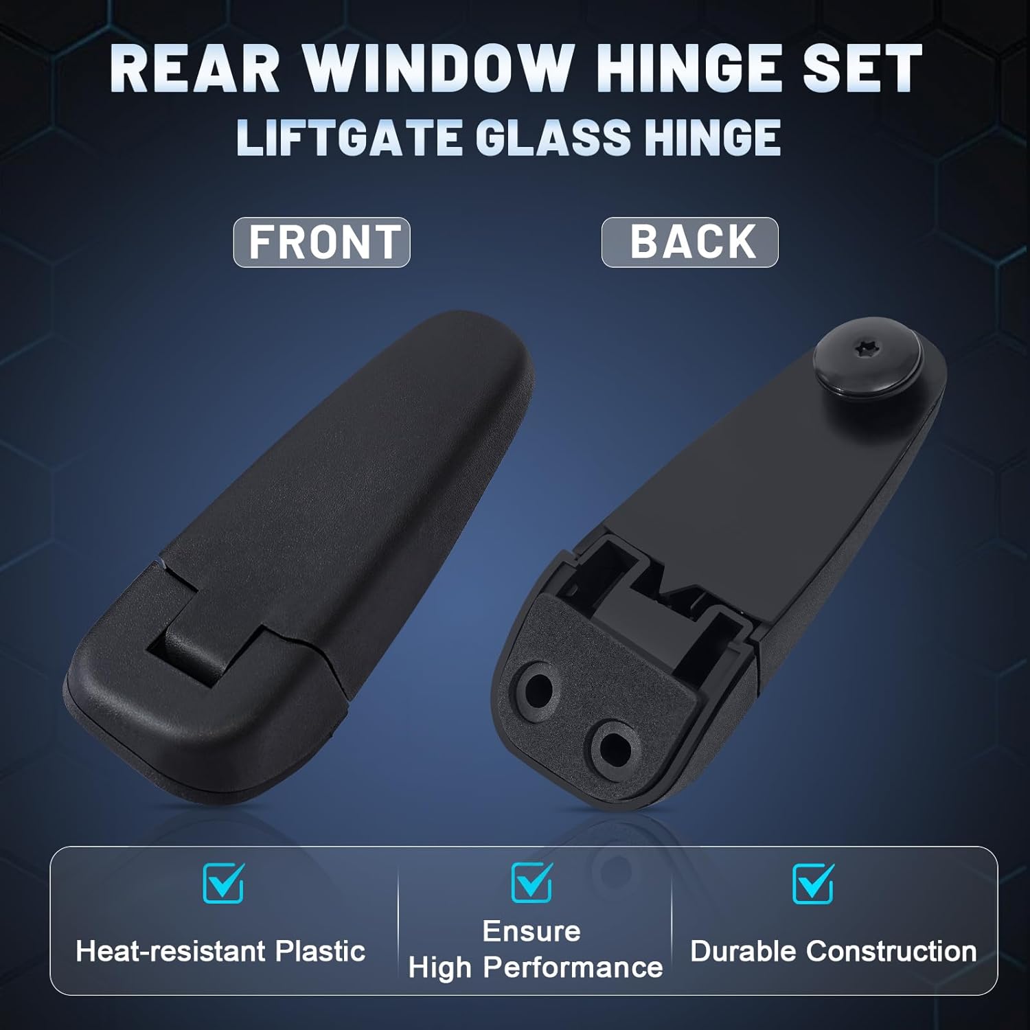 Rear Window Hinge Set Liftgate Glass Hinge Replacement for Jeep Grand Cherokee 1999 2000 2001 2002 2003 2004 , Right & Left