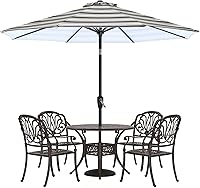 Vista 47 de ABCCANOPY Sombrilla de patio al aire libre de 7.5 pies, sombrilla de mesa con protección UV con manivela para una fácil instalación, adecuada