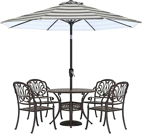 Miniatura 47 de ABCCANOPY Sombrilla de patio al aire libre de 7.5 pies, sombrilla de mesa con protección UV con manivela para una fácil instalación, adecuada
