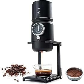 STARSEEKER Máquina de café expresso portátil Super58, pressão ajustável de 18 a 20 g, cafeteira USB-C para acampamento, trailer, caminhadas e escritório, com suporte dobrável e bolsa de transporte